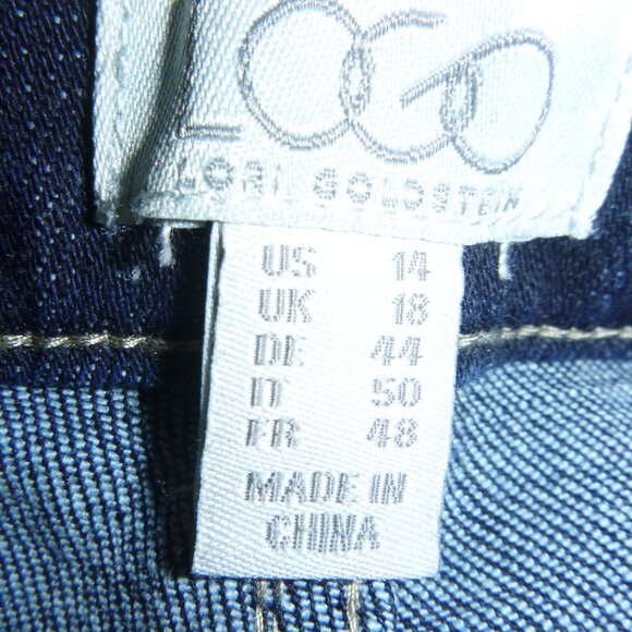 LOGO-By Lori Goldstein, Women's Dark wash blue denim jeans - Picture 5 of 8